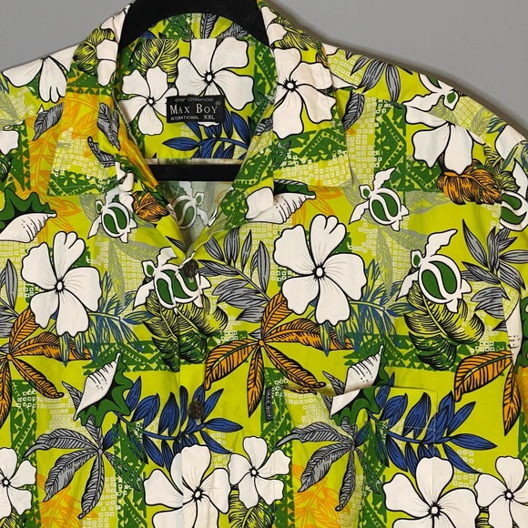 Max Boy Int Vintage 90’s Mens Button short sleeve tropical Hawaiian shirt Sz XXL - Picture 2 of 12